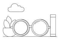 A pair of round glasses – Everyday Objects coloring page
