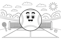A single tennis ball – Tennis Tennis coloring page