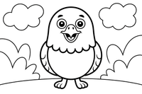 Cheerful Eagle – Eagle Emotions coloring page