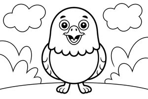 Cheerful Eagle – Eagle Emotions coloring page