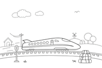 A high-speed train with a pointed nose – Rail Rail coloring page