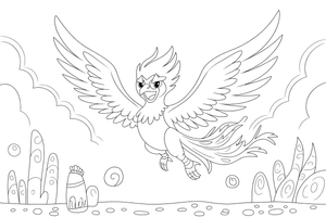 Phoenix Spirit – Phoenix Legends coloring page