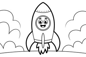 Rocket Flames – Rocket Air Adventure coloring page