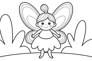 Whimsical Fairy – Whimsical Fairy coloring page