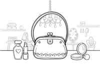 A little purse with a shoulder strap – Elegant Beauty & Accessories coloring page