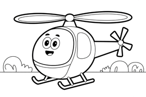 Helicopter Mountain – Helicopter Air Adventure coloring page