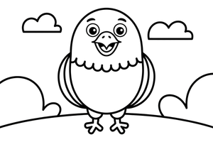 Happy Eagle – Eagle Emotions coloring page