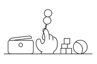 A hand holding a yo-yo – Classic Toys coloring page