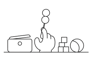 A hand holding a yo-yo – Classic Toys coloring page
