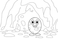 Martian Cave – Martian Explorers coloring page