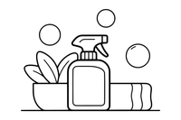 A spray bottle for cleaning – Cleaning Things coloring page