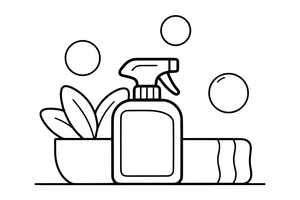 A spray bottle for cleaning – Cleaning Things coloring page