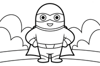 Martian dad's superhero – Martian Outdoor Fun coloring page