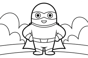 Martian dad's superhero – Martian Outdoor Fun coloring page
