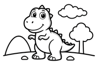T-Rex a baby dino – T-Rex Dino Moments coloring page