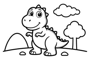 T-Rex a baby dino – T-Rex Dino Moments coloring page