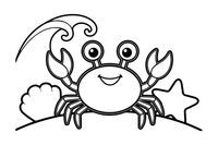 A tiny baby crab – Crabs coloring page