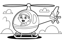 Helicopter Pilot – Helicopter Air Adventure coloring page