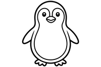Penguin Snowy Frolic – Snowy Penguin coloring page
