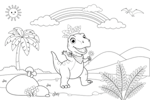 T-Rex a baby dino – T-Rex Dino Moments coloring page