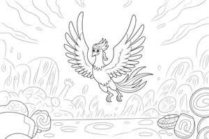 Phoenix Ashes – Phoenix Legends coloring page