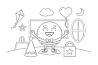 A circle with a smiling face – Classic Shape Shapes coloring page