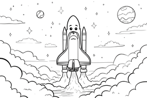 Space Shuttle – Space Shuttle Mission coloring page