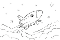 Space Shuttle – Space Shuttle Mission coloring page