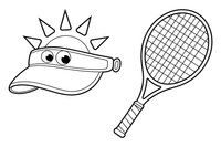 A visor and a racket – Tennis Tennis coloring page