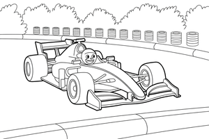 Formula 1 Overtake – Formula 1 Speed coloring page