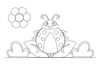 A close-up of a round ladybug – Ladybug coloring page