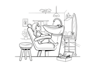 A washing basin where hair gets washed – Hair Salon coloring page