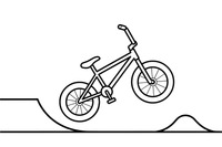 A BMX bike in mid-air doing a trick – Sport Sport Cars coloring page