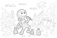 Martian science project – Martian Outdoor Fun coloring page