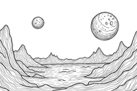 Mars with Two Moons – Mars coloring page