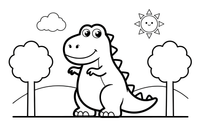 T-Rex jungle – T-Rex Dino Moments coloring page