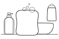 A soft sponge – Bathroom Things coloring page