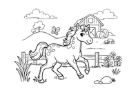 A spotted pony – Ponies coloring page