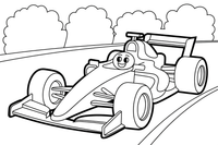 Formula 1 Crash – Formula 1 Speed coloring page