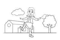 A dancer man doing an Irish step dance – Dancing Dancing coloring page