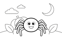 Halloween Spider – Halloween Autumn Characters coloring page