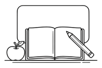 An open notebook with blank pages – Classic School & Art Supplies coloring page