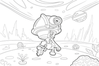 Martian Observatory – Martian Explorers coloring page