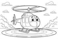 Helicopter Landing Pad – Helicopter Air Adventure coloring page