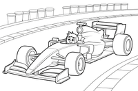 Formula 1 Crash – Formula 1 Speed coloring page