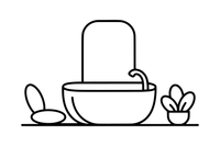 A washing basin where hair gets washed – Hair Salon coloring page