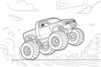 Monster Truck big jump – Monster Truck Sport Race Series coloring page