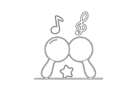 A pair of maracas – Musical Instruments coloring page