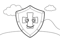Knight shield – Knight Knight Campaign coloring page