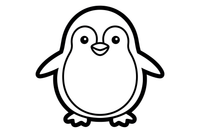 Penguin Snowy Dance – Snowy Penguin coloring page